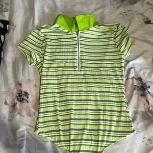 Strip body suit shirt